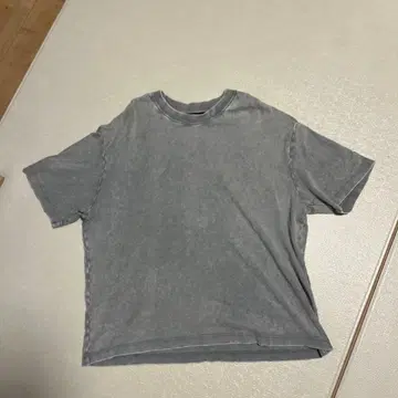 ZARA 피그먼트 가공 크루넥 T셔츠 그레이 L