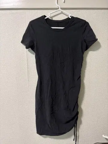 lululemon 반팔 드로우 스트링 T셔츠 블랙