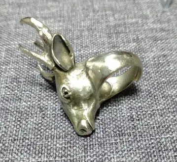 주말 한정판 가격 인하 사슴 머리 반지 Deer head ring