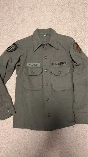 U.S. ARMY 밀리터리 자켓 울 셔츠 SMALL