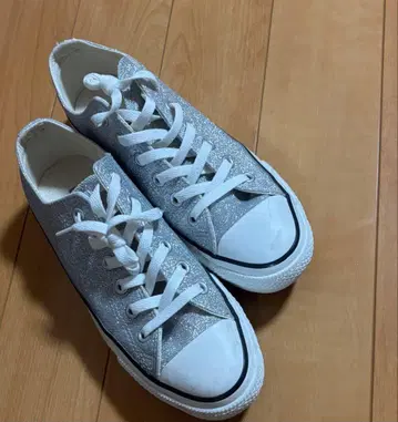 Converse All Star 로우컷 실버 글리터