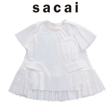 미사용에 가까운 레어 sacai 플리츠 상의