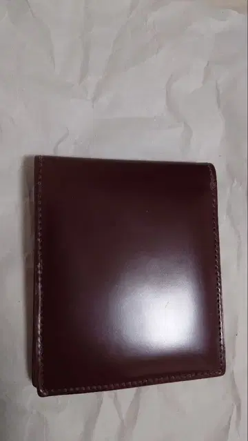 이단 접이식 지갑 순찰 코도반 다크 브라운