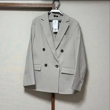 PLST 플라스테 린넨 블렌드 더블 자켓 베이지 셋업 수트