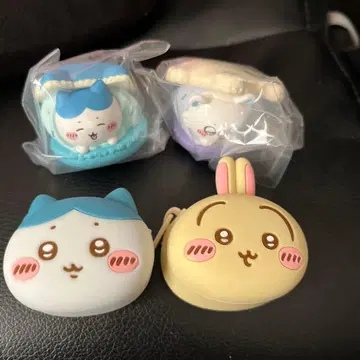 치이카와(먼작귀) 캐릭터 마카롱, 얼굴 미니 실리콘 파우치 총 4개 세트
