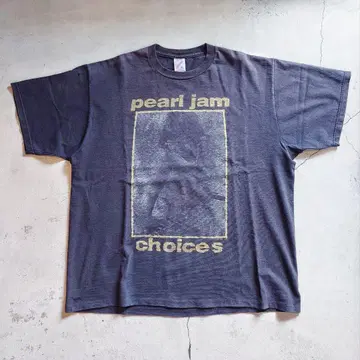 90s 펄잼 XL 사이즈 빈티지 티셔츠 락티 선페이드