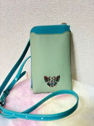 ANNA SUI 안나수이 나비 모티브 스마트폰 숄더 백 장지갑