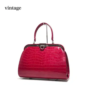 [고품질] vintage 빈티지 디자인/악어 엠보싱/핸드백