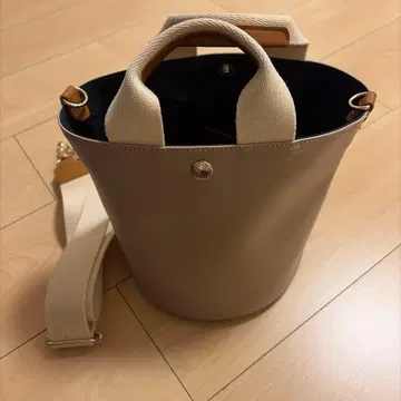 탑카피 2WAY 버킷 토트백 베이지