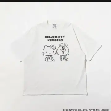 새상품급 헬로키티 x 곰탱이 BIG TEE 화이트 오버 사이즈 F