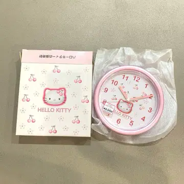 키티 벽시계 핑크