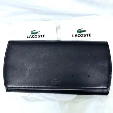 미사용 새상품급 LACOSTE 라코스테 장지갑 바이컬러 블랙 x 화이트
