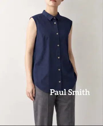 Paul Smith 폴스미스 고급 소재 신축성 슬리브리스 네이비