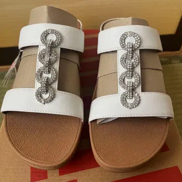 가격 인하! FitFlop 피노 스파클 샌들 화이트