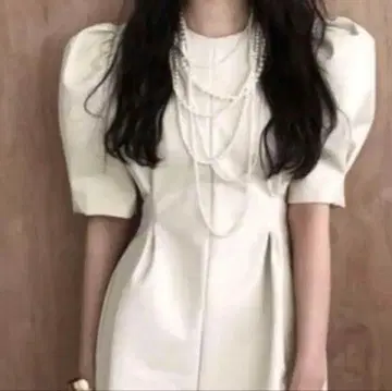 한국 퍼프 슬리브 인조 가죽 반팔