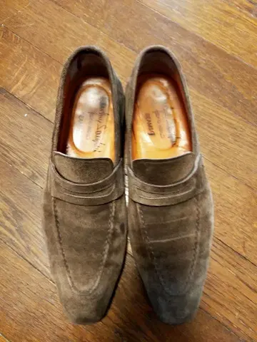 산토니 x BEAMS F 스웨이드 로퍼 6.5 Santoni