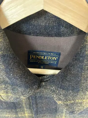 PENDLETON 울 체크 블루종 M 사이즈