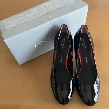 ROCKPORT 에나멜 하이힐 블랙 결혼식 파티