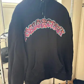 Manastash 그래픽 로고 후드티 블랙