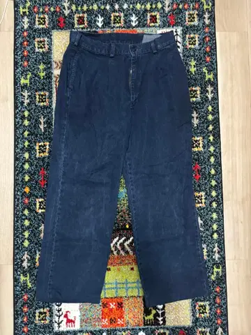 90s 랭글러 린넨 혼방 인디고 슬랙스