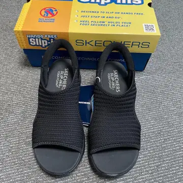 SKECHERS 핸즈프리 슬립인즈 샌들 블랙 24cm