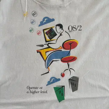 90s IBM 기업 프로모션 티셔츠 피카소풍 싱글 스티치 아트 아메