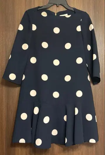 도트 무늬 원피스 네이비 7부 소매 katespade 케이트 스페이드