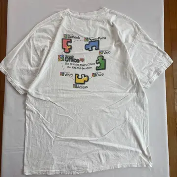 00s Microsoft Office XP 프로모션 기업 셔츠 Hanes