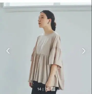 북유럽 생활 잡화점 여름 코디의 주인공이 되는 풀오버 핑크 베이지 개더