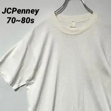 T-1191 70~80s JCPenney 싱글 스티치 무지 티셔츠 M