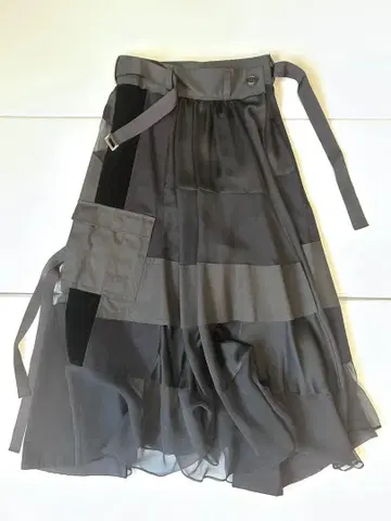 Sacai 사카이 2020 롱랩스커트 블랙 사이즈 0 튤
