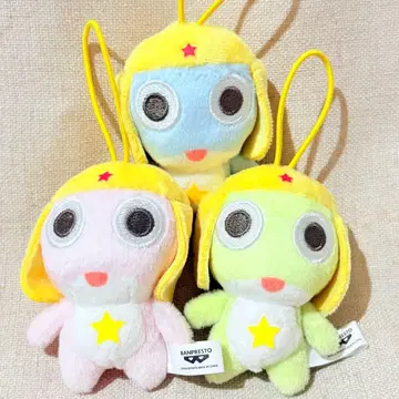 개구리 중사 케로로 봉제 인형 키링 스트랩 묶음 판매 색상 차이