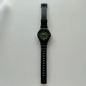 CASIO 쿼츠 손목시계 블랙 그린