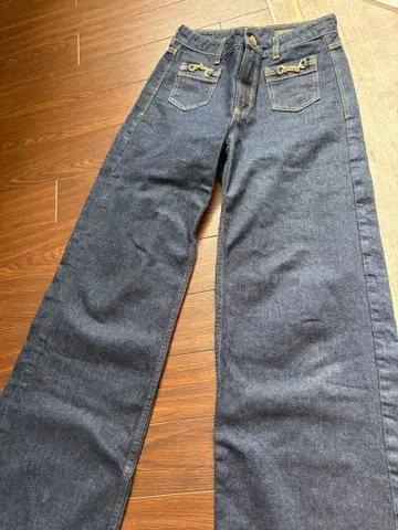 ZARA 체인 포함 플레어 데님 팬츠