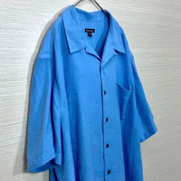 GEORGE 빅 실루엣 2XL 사이즈 반팔 하와이안 폴리 셔츠