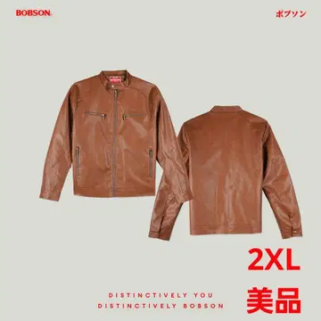 BOBSON PH 브라운 가죽 자켓 레귤러 핏 2XL 새상품급