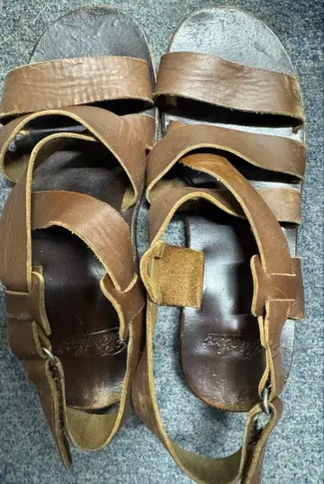 Paraboot 가죽 샌들 브라운