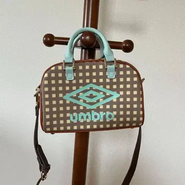 UMBRO 체크 무늬 2WAY 핸드백 숄더백 Y2K 브라운