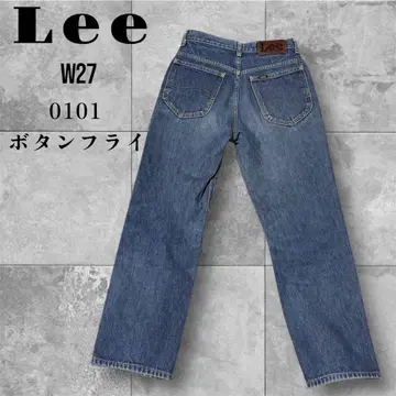 Lee 0101 데님 팬츠 버튼 플라이 W27 인디고 빈티지 구제 의류