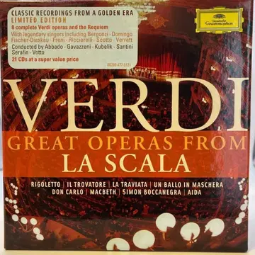 베르디 Verdi Great Operas From Scala 21CD
