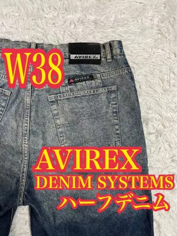 AVIREX DENIM SYSTEMS 하프 데님 숏팬츠 W38