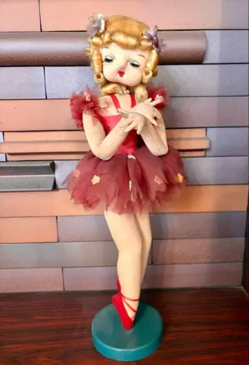 [당시 물건] 쇼와 레트로 포즈 인형 발레리나 빈티지 인형 오브제