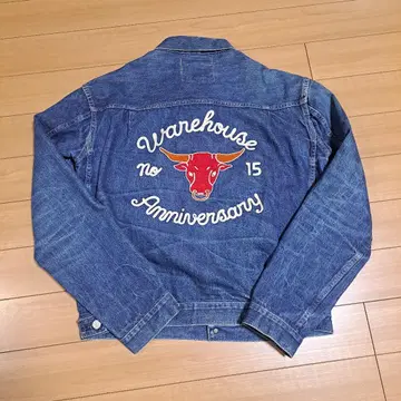 WAREHOUSE 15주년 기념 2002XX 데님 자켓 세컨드 자수 42