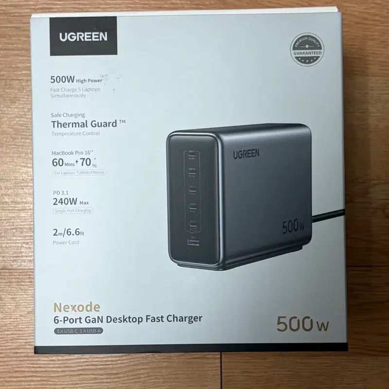 (미개봉,애눌가능)UGREEN 넥소드 6포트 GaN PPS 500W