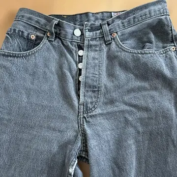 Levi's 스트레이트 데님 블랙 버튼 플라이