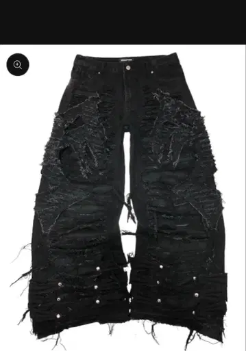 damage devil black denim pants mmoption