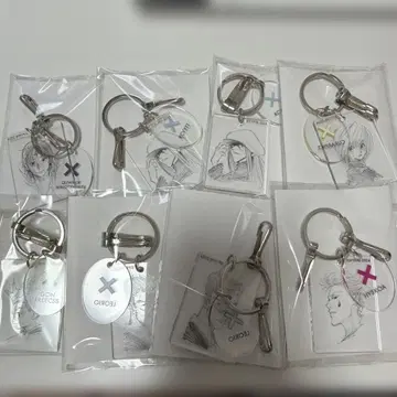 헌터헌터 클리어 베이스 키링 8개 세트