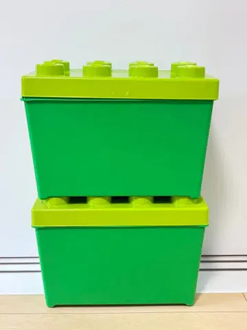 LEGO 듀플로 빈 박스 케이스만 2개 세트 그린 No.154
