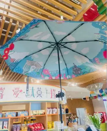 [ 미사용 새상품 ] 지브리 파크 한정판 접이식 양산 UV 우천 겸용
