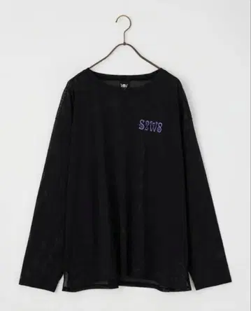 South2 West8 메쉬 롱 슬리브 T셔츠 블랙